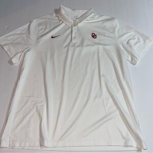2XL White NIKE Dri Fit OU Sooners polo